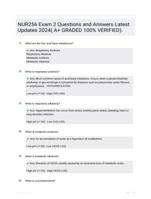 NUR256 Exam 2 Questions & Answers!!