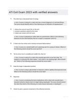 ATI Exit Exam 2023 with verified answers