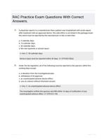 RAC Practice Exam Questions With Correct Answers.