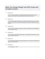 Alpha Tau Omega Pledge Test 2023 Guide with complete solution