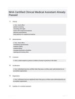 NHA Certified Clinical Medical Assistant Already Passed