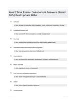 level 2 final Exam - Questions & Answers (Rated 96%) Best Update 2024