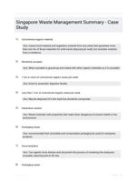 Singapore Waste Management Summary - Case Study