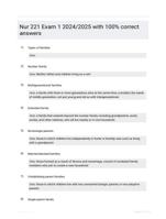 Nur 221 Exam 1 2024/2025 with 100% correct answers