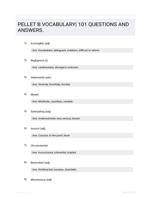 PELLET B VOCABULARY| 101 QUESTIONS AND ANSWERS.