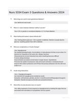 Nurs 5334 Exam 3 questions and complete correct  answers
