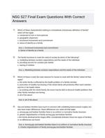 NSG 527 Final Exam Questions With Correct Answers