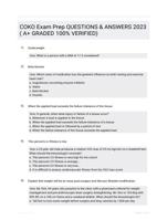 COKO Exam Prep QUESTIONS & ANSWERS 2023 ( A+ GRADED  100% VERIFIED)
