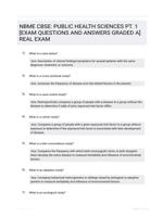 NBME CBSE: PUBLIC HEALTH  SCIENCES PT. 1 [EXAM QUESTIONS  AND ANSWERS GRADED A] REAL  EXAM