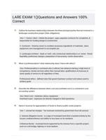 LARE EXAM 1()Questions and Answers 100% Correct