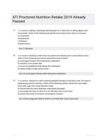 ATI Proctored Nutrition Retake 2019 Already Passed