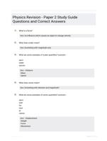 Physics Revision - Paper 2 EXAM QUESTIONS (121 TERMS) WITH VERIFIED DEFINITIONS UPDATED 2024