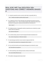 IICRC WRT 2023/ 2024 Test Questions and Verified Answers| 100% Correct| Grade A (Latest Update)