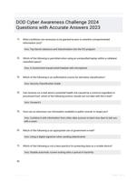 DOD Cyber Awareness Challenge 2024 exam 2024 with 100% correct answers