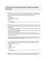 CTRI Exam Practice Questions With Complete Solutions.