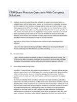 CTRI Exam Practice Questions With Complete Solutions.