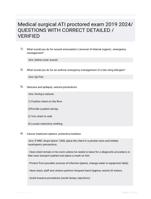 Medical surgical ATI proctored exam 2019 2024/ QUESTIONS WITH CORRECT DETAILED /VERIFIED