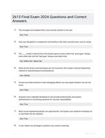 2613 Final Exam Questions and Answers 2024( A+ GRADED 100% VERIFIED).