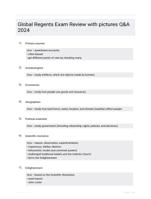 Global Regents Exam Review with pictures 100% CORRECT ANSWERS