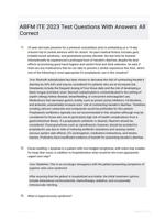 ABFM ITE 2023 Test Questions  With Answers All Correct