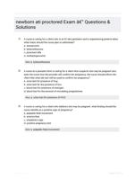 newborn ati proctored Exam Questions and Answers Part one 2024/2025  already graded A+