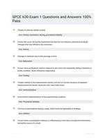 SPCE 630 Exam 1 Questions and Answers 100% Pass