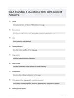 ICLA Standard 4 questions and answers latest top score.