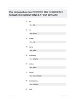 The Impossible Quiz!!!!!!!!!!!!!!! 100 CORRECTLY ANSWERED QUESTIONS LATEST UPDATE