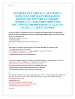 NUR 280 EXAM 2 WITH ACTUAL CORRECT  QUESTIONS AND VERIFIED DETAILED  RATIONALES ANSWERS BY EXPERTS |