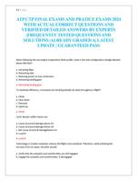 ATP CTP FINAL EXAMS AND PRATICE EXAMS 2024  WITH ACTUAL CORRECT QUESTIONS AND  VERIFIED DETAILED ANSWERS BY EXPERTS