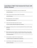 Learn2Serve TABC Final Assessment Exam with correct Answers