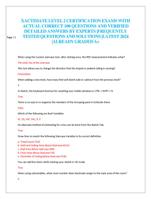 XACTIMATE LEVEL2 CERTIFICATION EXAMSWITH ACTUAL CORRECT 100 QUESTIONS AND VERIFIED DETAILED ANSWERS BY EXPERTS