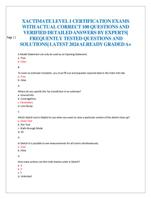 XACTIMATE LEVEL1 CERTIFICATION EXAMS WITHACTUALCORRECT100 QUESTIONSAND VERIFIED DETAILEDANSWERS BY EXPERTS