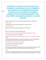 ILLINOIS LEASING AGENT EXAMS 2 2024  |VERSION (A &B)