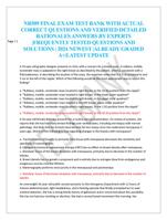 NR509 FINAL EXAM TEST BANK WITH ACTUAL  CORRECT QUESTIONS AND VERIFIED DETAILED  RATIONALES ANSWERS BY EXPERTS