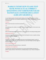 BARKLY FNP REVIEW EXAMS TEST  BANK