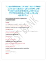 CODA BOARD EXAM TEST BANK 2024