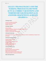 LILLEY- PHAMACOLOGY AND THE  NURSING PROCESS EXAMS