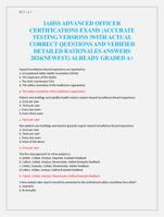 IAHSS ADVANCED OFFICER  CERTIFICATIONS EXAMS |ACCURATE  TESTING VERSIONS |