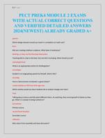 PECT PREK4 MODULE 2 EXAMS  WITH ACTUAL CORRECT QUESTIONS  AND VERIFIED DETAILED ANSWERS  2024