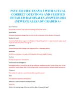 PSYC 230 UIUC EXAMS 2 WITH ACTUAL  CORRECT QUESTIONS AND VERIFIED  DETAILED RATIONALES ANSWERS 2024