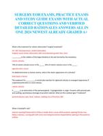 SURGERY EOR EXAMS, PRACTICE EXAMS  AND STUDY GUIDE EXAMS