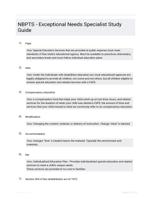 NBPTS - Exceptional Needs Specialist Study Guide