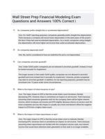 Wall Street Prep Financial Modeling Exam Questions and Answers 100% Correct |