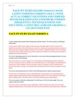 NACE PN TO RN EXAMS NEWEST 2 WITH  LATEST VERSIONS (VERSION A B & C )