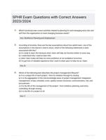 SPHR Exam Questions with Correct Answers 2023/2024