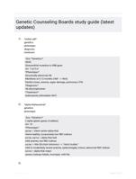 Genetic Counseling Boards study guide (latest updates)