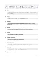 UNH NUTR 400 Exam 2 - Questions and Answers