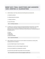 NRNP 6531 FINAL QUESTIONS AND ANSWERS 100% VERIFIED A+ GUARANTEED