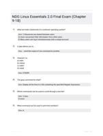 NDG Linux Essentials 2.0 Final Exam (Chapter 9-18)